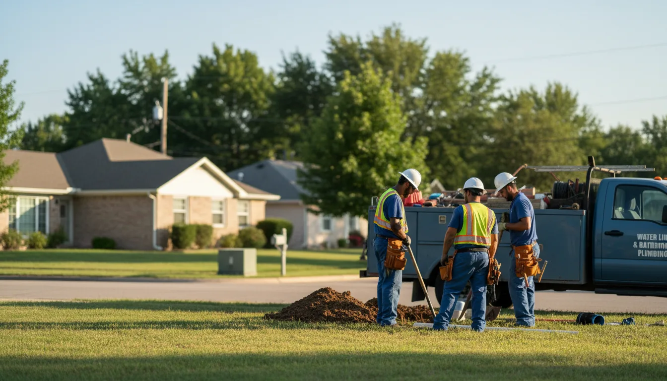Residential water line and bathroom plumbing service in Delmont, PA